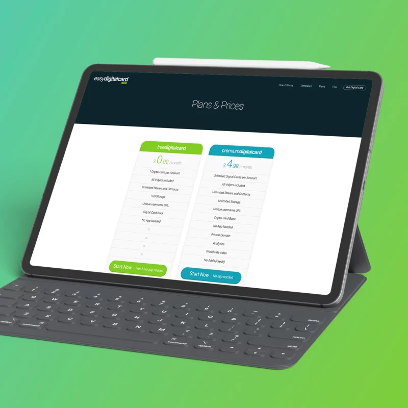 Easy Digital Card website design and construction - imark image
